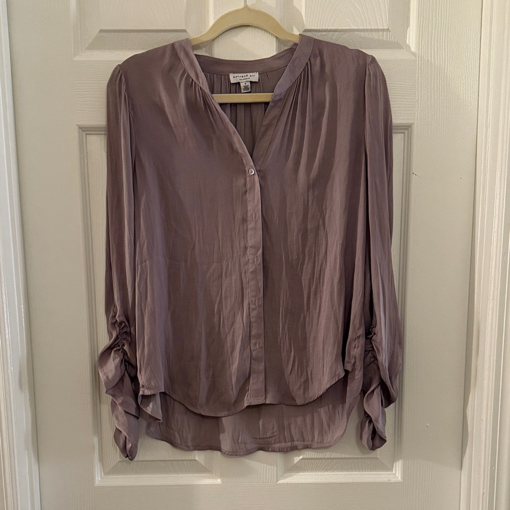 Current Air Mauve Long Sleeve Blouse